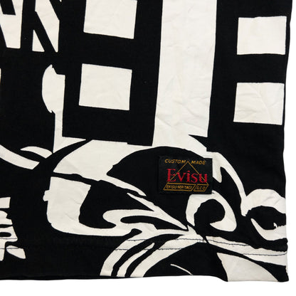 Vintage 2000s Evisu Pattern T Shirt Size L | Large, Black