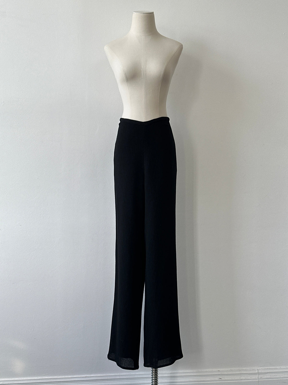 Jaeger 1990s Cotton Straight Leg High Waisted Trouser - W32
