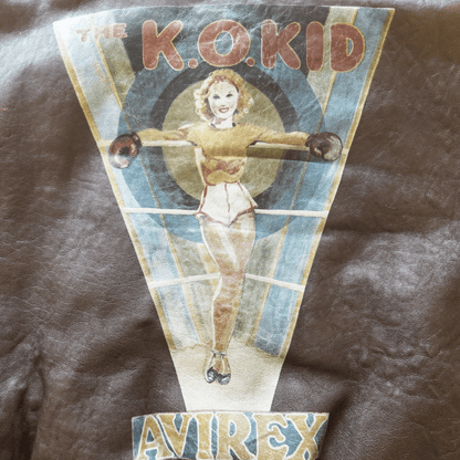 Avirex 'The K.O Kid' A2 Leather Flight Jacket - S / M | S / M, Red