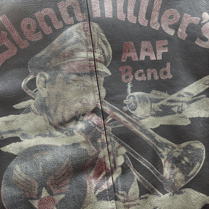 Avirex 1987 'Glen Miller's AAF Band' A2 Leather Flight Jacket - S / M | S / M, Red