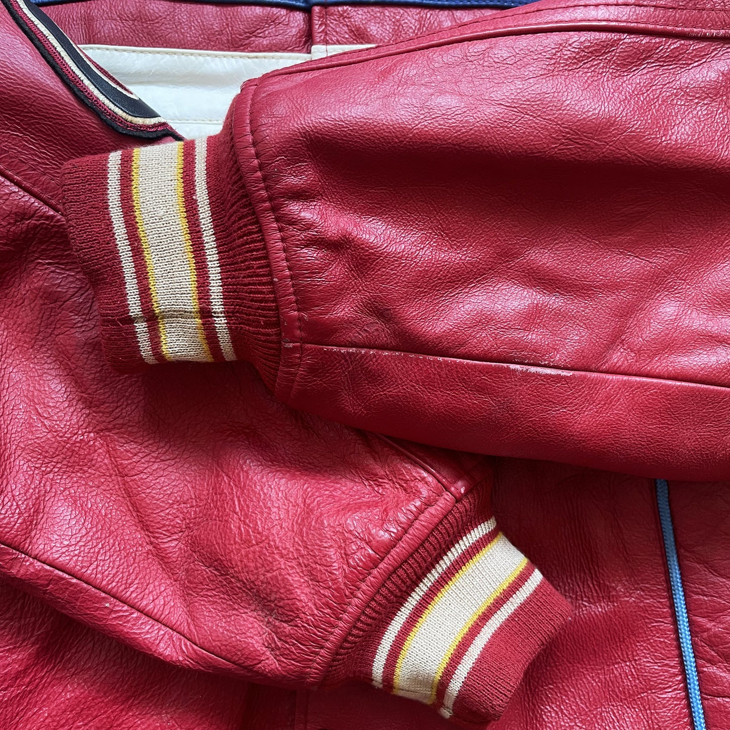 Avirex New York Lions Leather Varsity Jacket - L