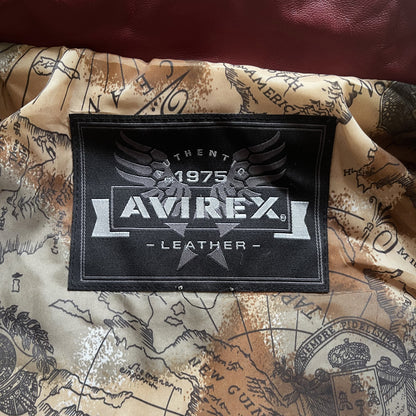 Avirex 'Sioux Football Team' Leather Varsity Jacket - M