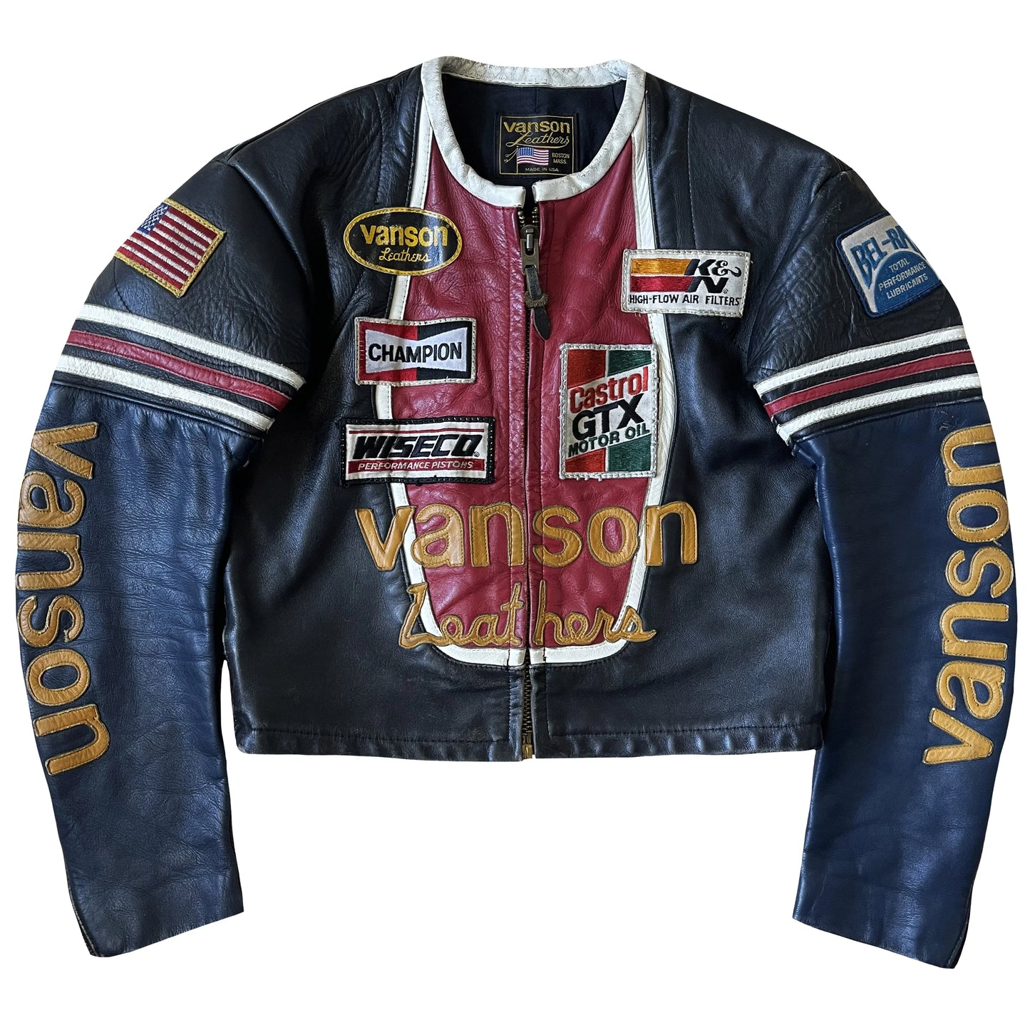 Vanson Leathers One Star Motorcycle Racer Jacket - S