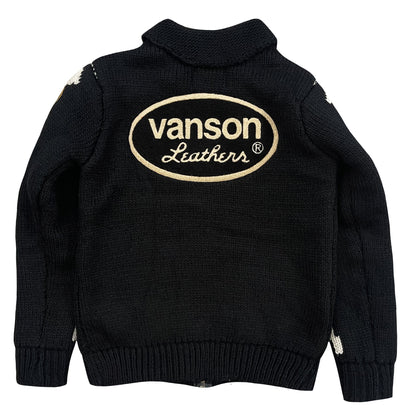 Vanson Leathers Skeleton Cowichan Jumper - M | Medium, Black and White