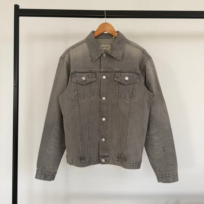 fw1999 helmut lang washed denim jacket | O/S, Grey