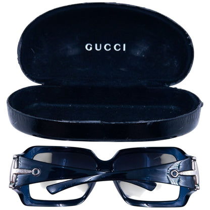 Vintage 2000s Gucci Horse Bit Sunglasses | O/S, Navy