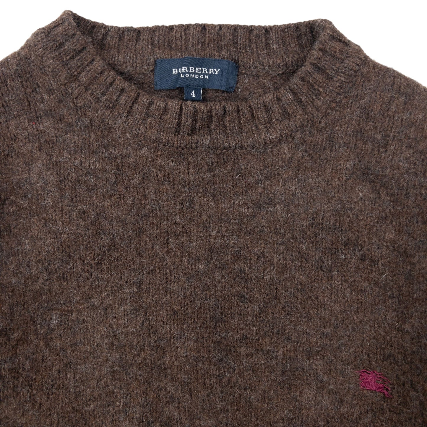 Vintage 90s Burberry Wool Jumper Womens Size S | Small, Brown