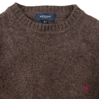 Vintage 90s Burberry Wool Jumper Womens Size S | Small, Brown