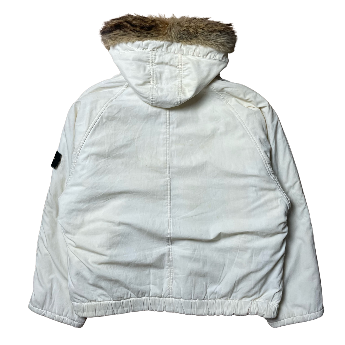 A/W 1985 White Coyote Fur Trim Hood Jock Country Jacket