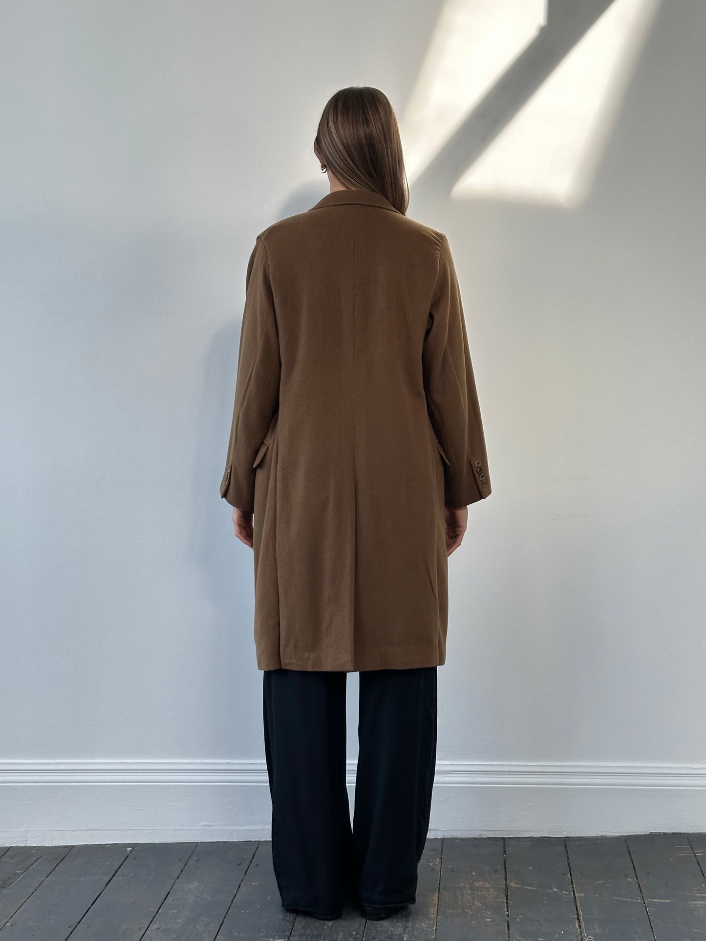 Vintage 1980s Italian Pure Cashmere Coat - S/M