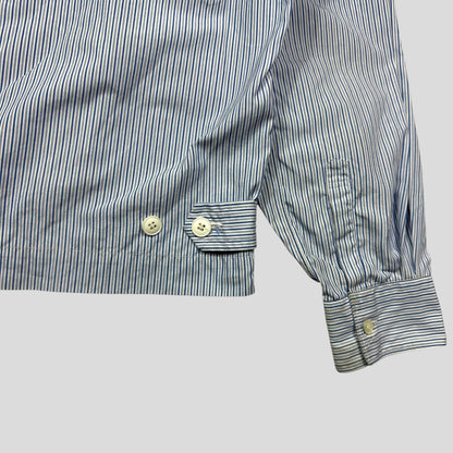 Comme Des Garçons SHIRT 90’s Plaid Striped Boxy Work Jacket - M | Blue