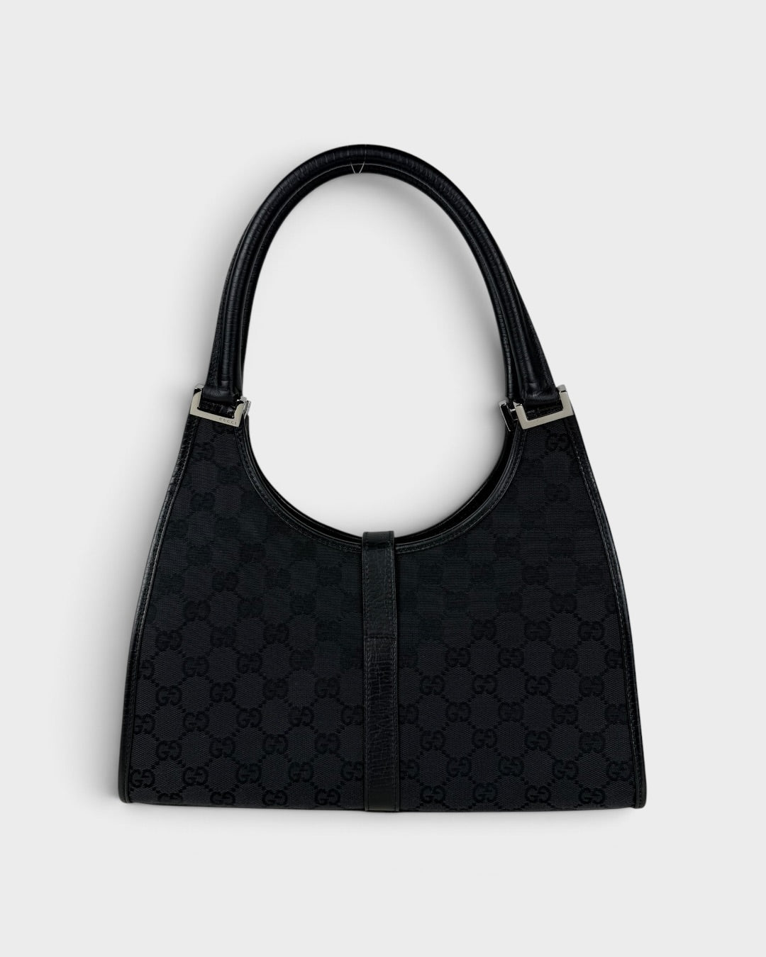 2000s Gucci Monogram Black Jackie Bardot Handbag | O/S, Multicoloured