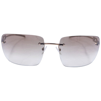 Vintage 2000s Gucci Diamanté Rimless Sunglasses | O/S, Brown