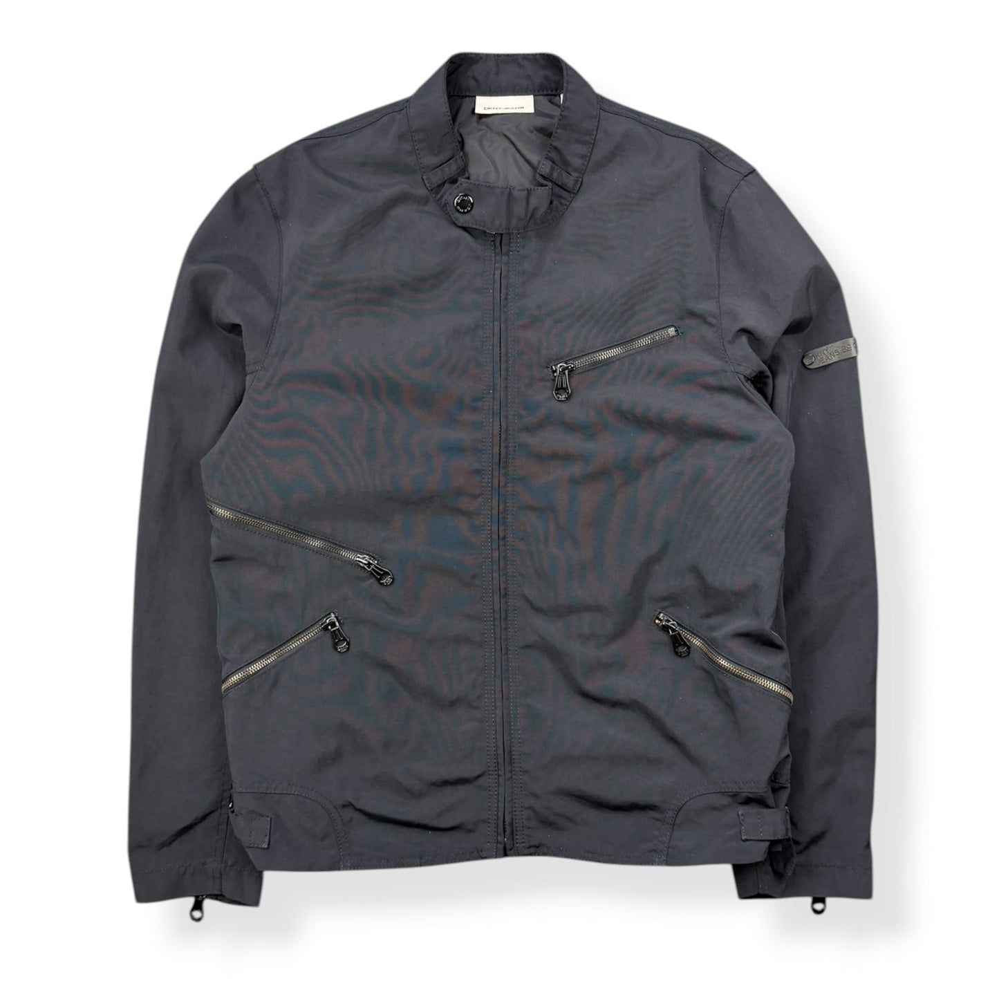 2000's DKNY Multizip Moto Jacket (L) | Default Title, Navy