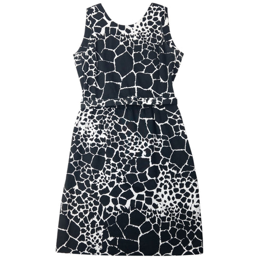 Vintage 80s YSL Yves Saint Laurent Giraffe Print Belt Waist Dress Womens Size L | Large, Black