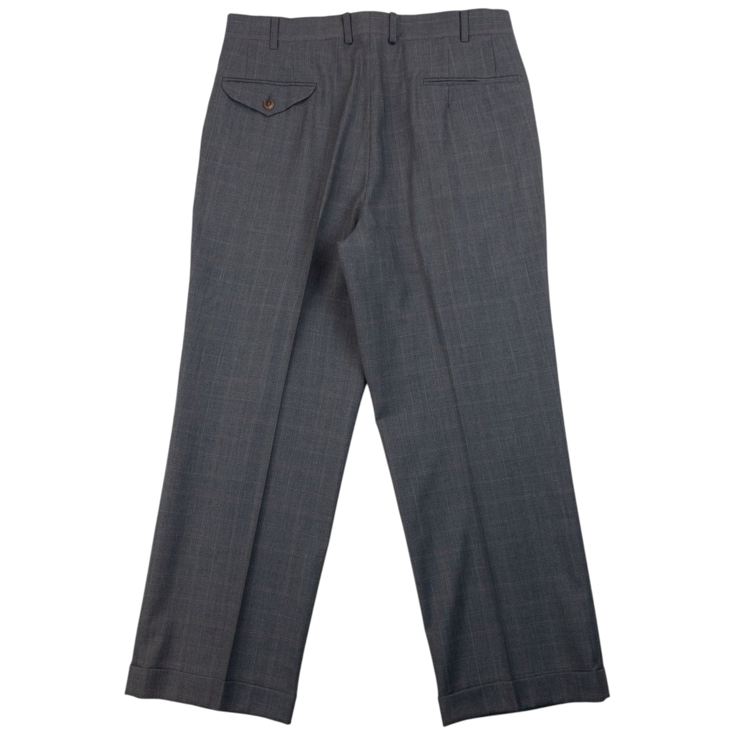 Vintage 2000s Burberry Checkered Jacket & Trousers Suit Set Size S | Small, Grey