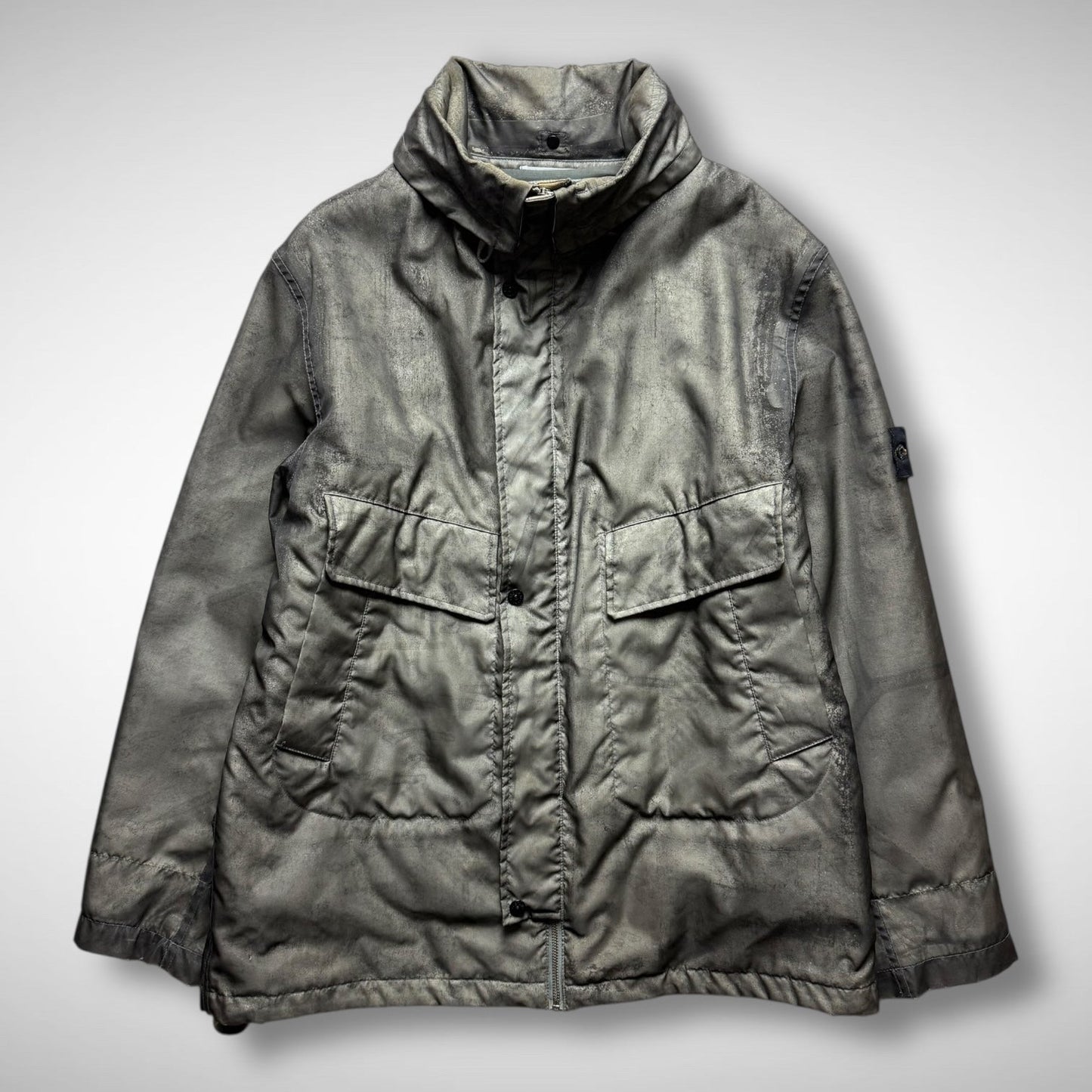 Stone Island Monofilament Mesh Camo Parka w/ Wool Liner (AW2001)