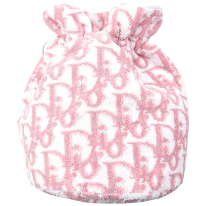 Vintage 2000s Dior Monogram Terry Cloth Drawstring Bag