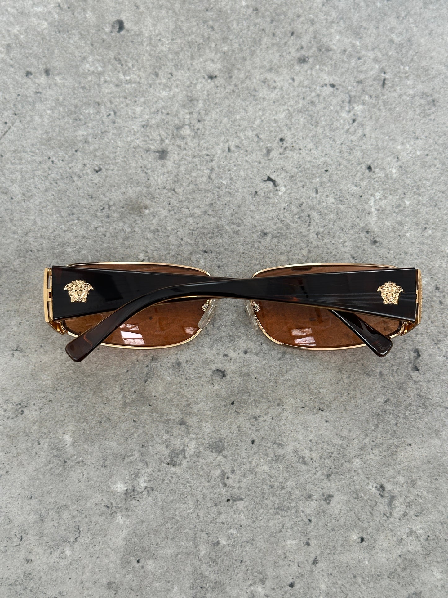 Versace 2000s Rectangular Medusa Logo Sunglasses