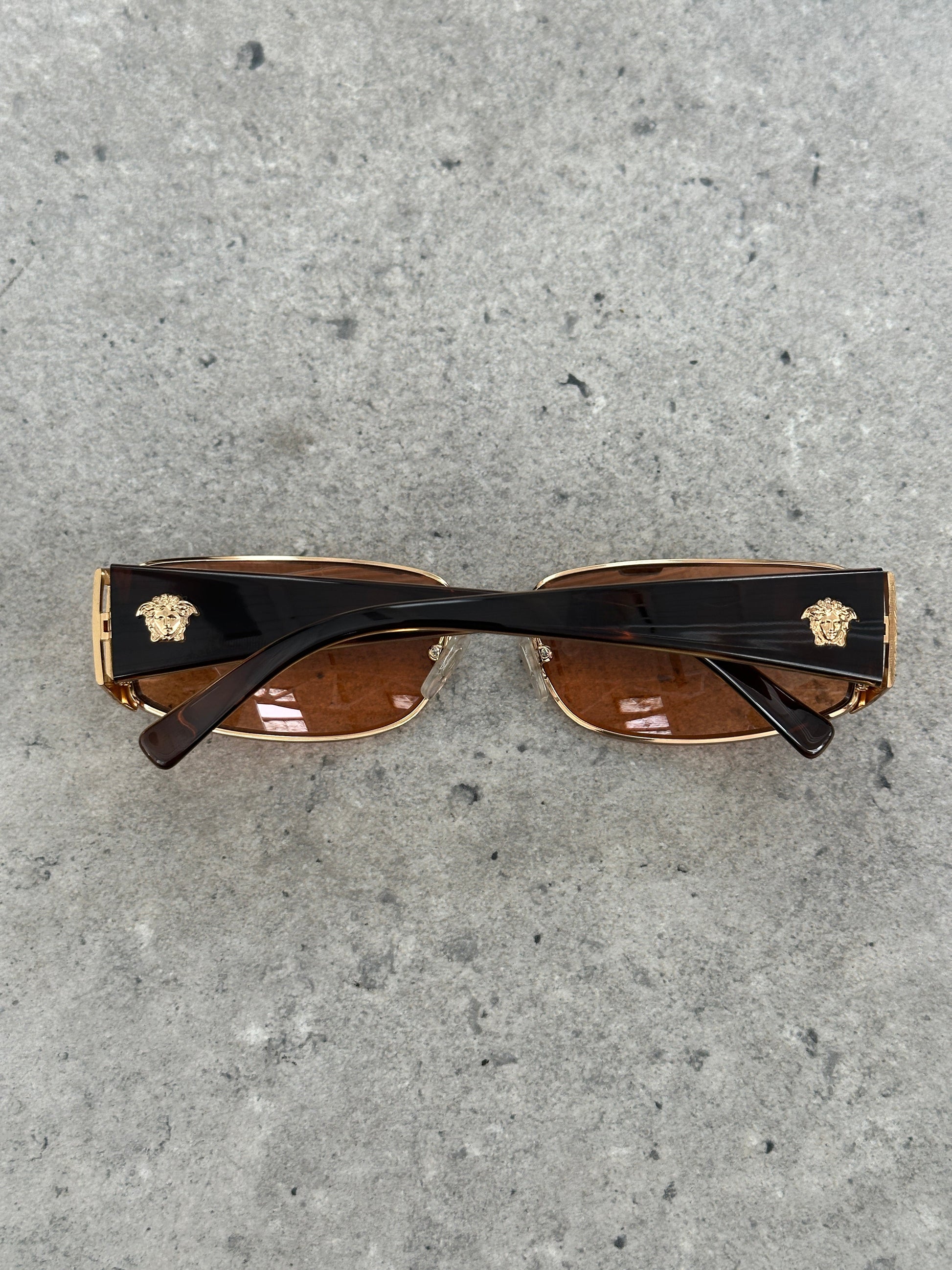 Versace 2000s Rectangular Medusa Logo Sunglasses