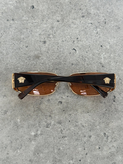 Versace 2000s Rectangular Medusa Logo Sunglasses