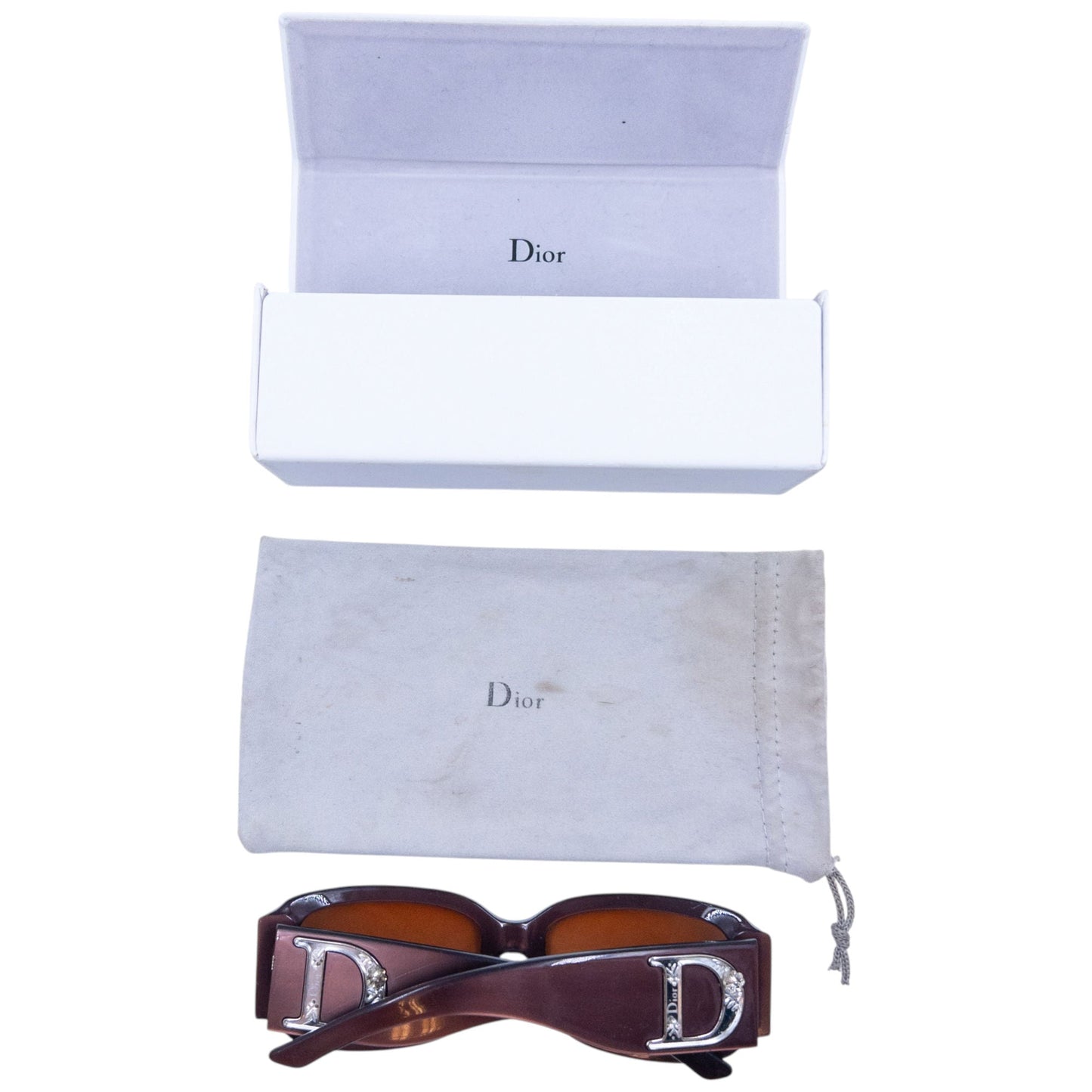 Vintage 2000s Dior Diamonte Jewel Sunglasses | O/S, Brown