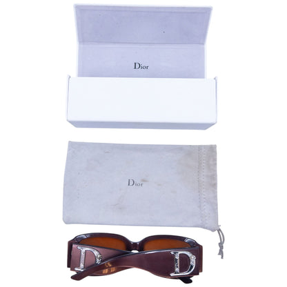Vintage 2000s Dior Diamonte Jewel Sunglasses | O/S, Brown