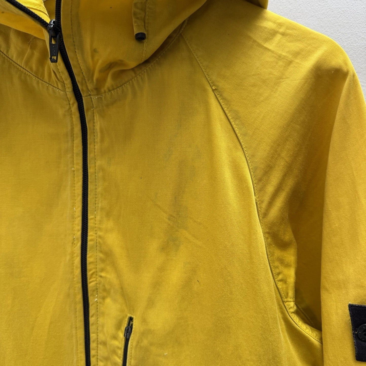00’s Stone Island Raso Gommato Jacket (M) | Large, Yellow