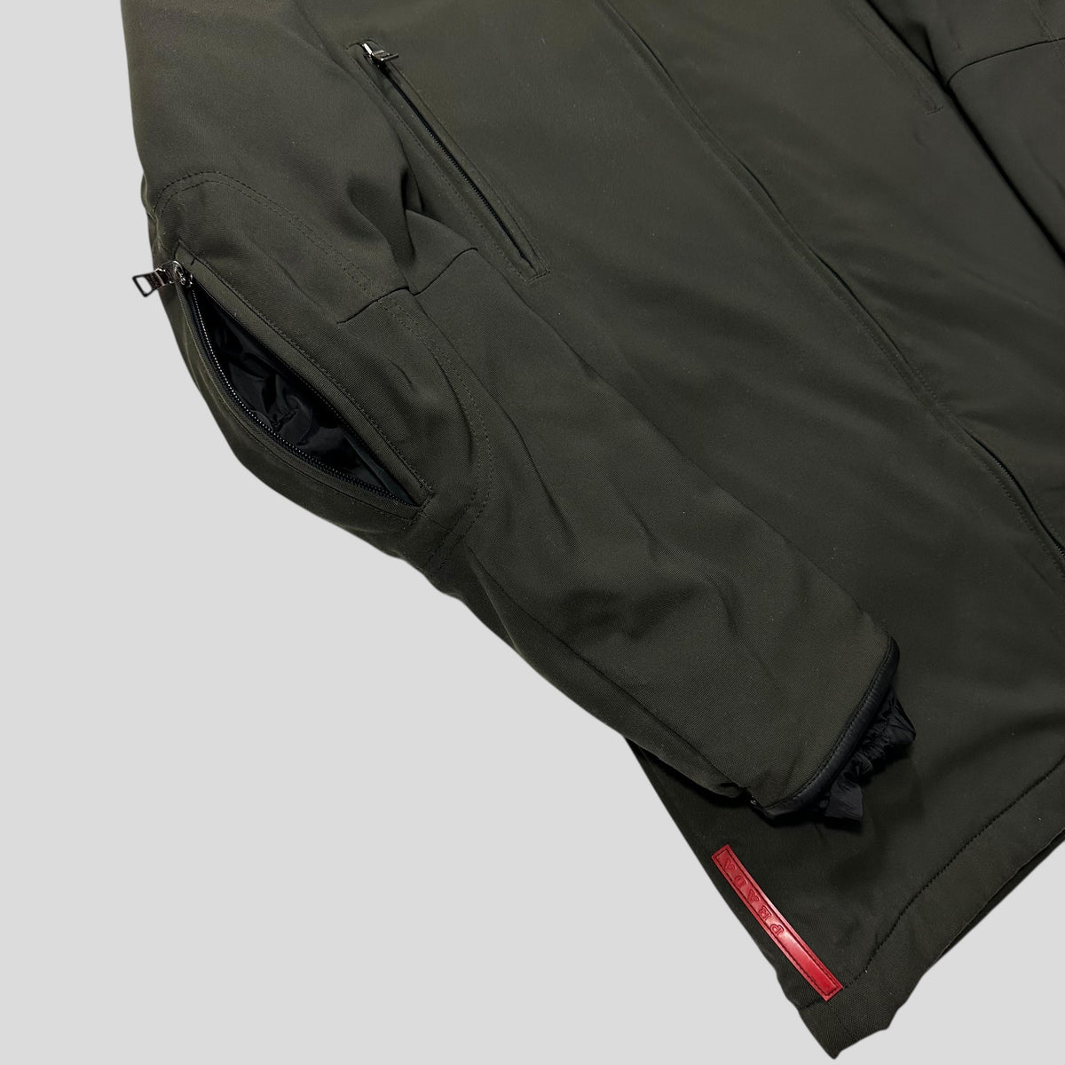 Prada Sport 1999 Balaclava Fleece Lined Moto Jacket - IT50 (L) | Green