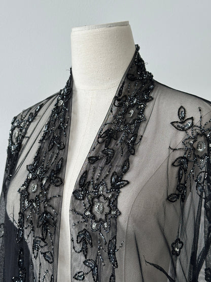 Vintage 2000s Beaded Sheer Kimono Cardigan - One size