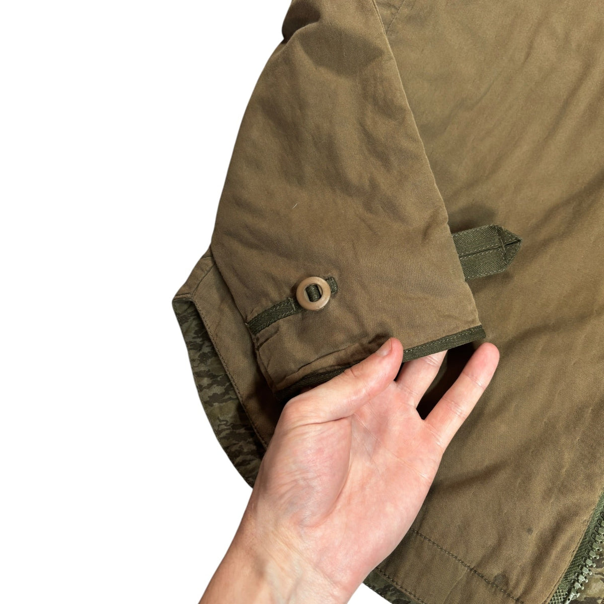Maharishi 00's Dual Zip Military Cotton Jacket L | Large, Brown