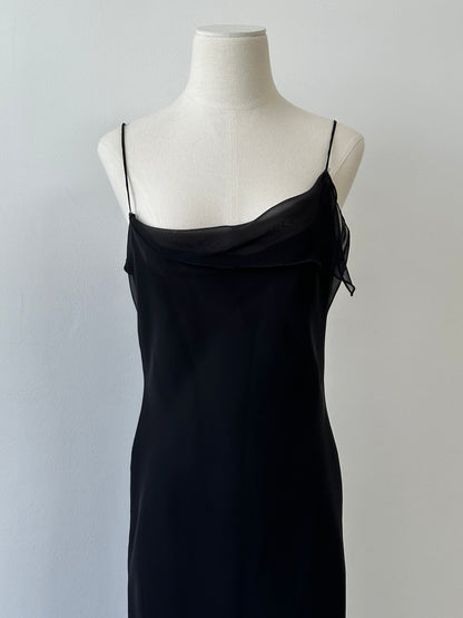 Vintage 2000s Asymmetric Floor Length Slip Dress - M