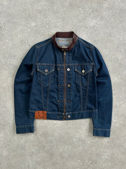 Hollywood Trading Company HTC 2000s “Night Flyer” Moto Denim Jacket - S