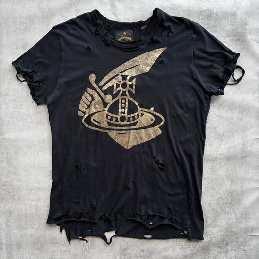 VIVIENNE WESTWOOD DISTRESSED T-SHIRT | O/S, Red
