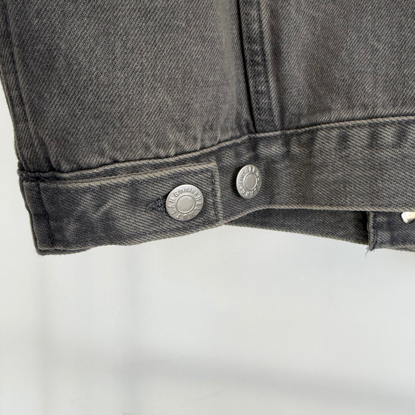 fw1999 helmut lang washed denim jacket | O/S, Grey