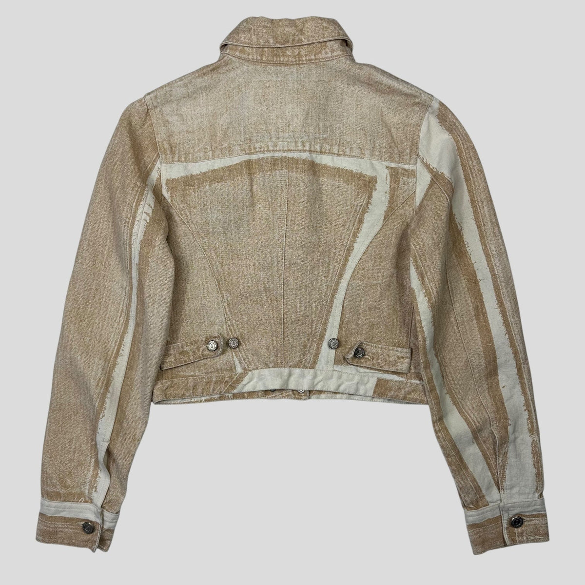 Gianfranco Ferre 90’s Sublimation Acid Wash Hemp Jacket - XS/S | Cream