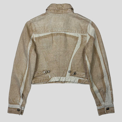 Gianfranco Ferre 90’s Sublimation Acid Wash Hemp Jacket - XS/S | Cream