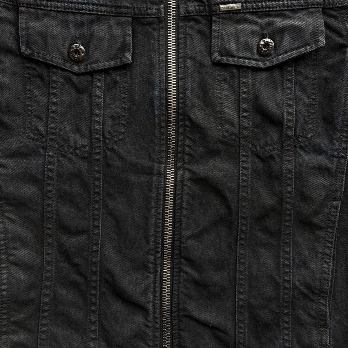 DIESEL FADED WAXED JACKET | O/S, Faded Black