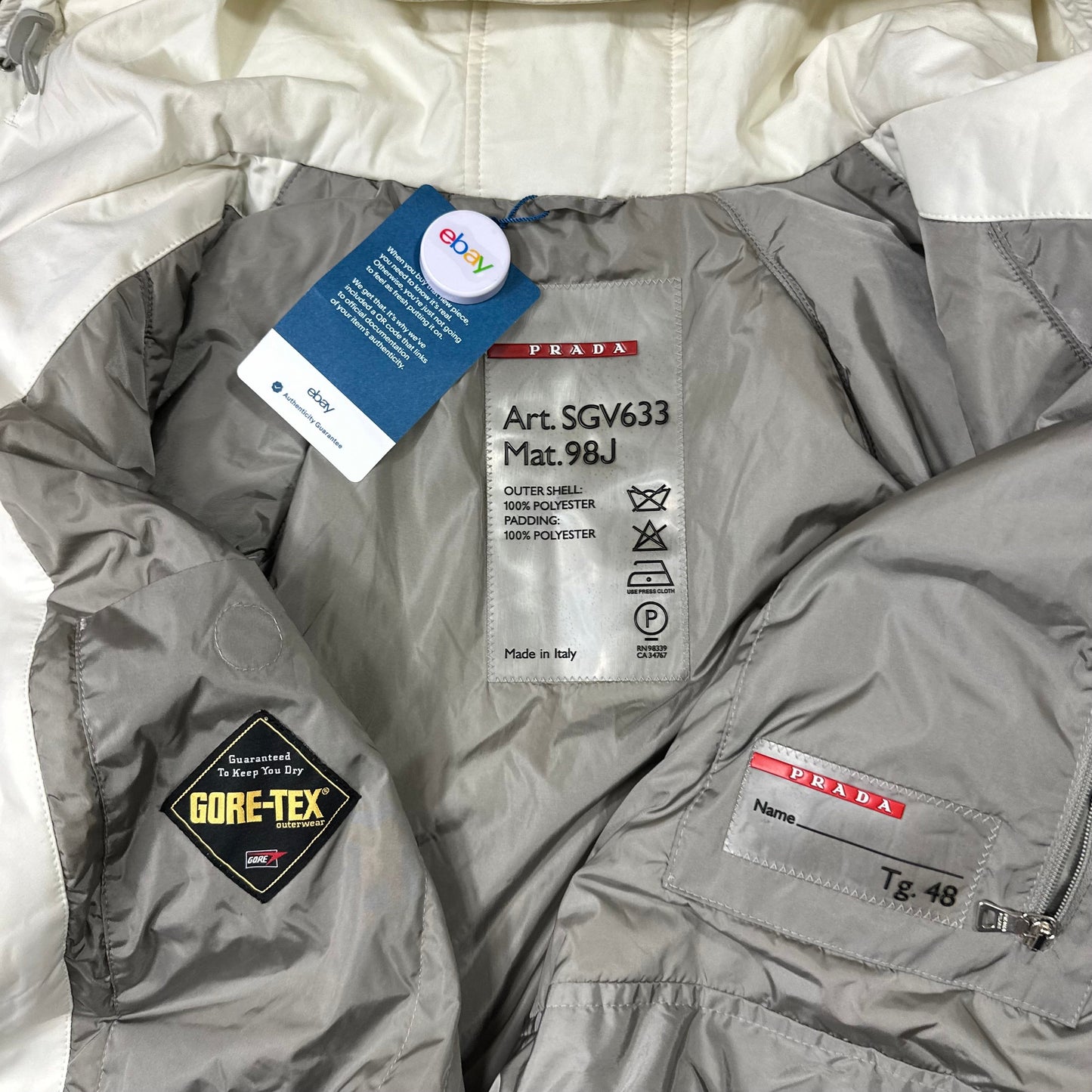 Prada Sport 2003 Goretex Teflon Talco Padded Ski Jacket - IT48 | Default Title, Tan