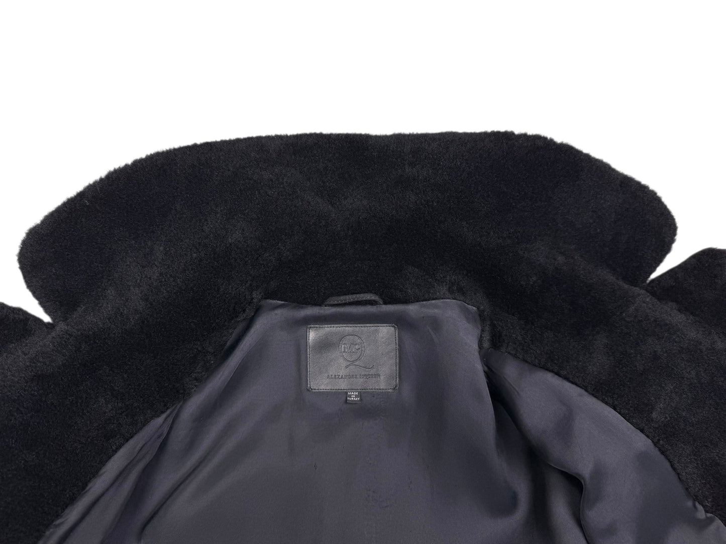 Alexander McQueen F/W 2012 Menswear shearling coat | Black, Black