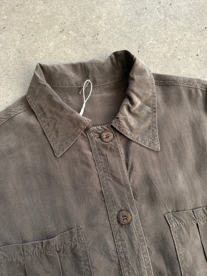 Italian Vintage Relaxed Cupro Shirt - M