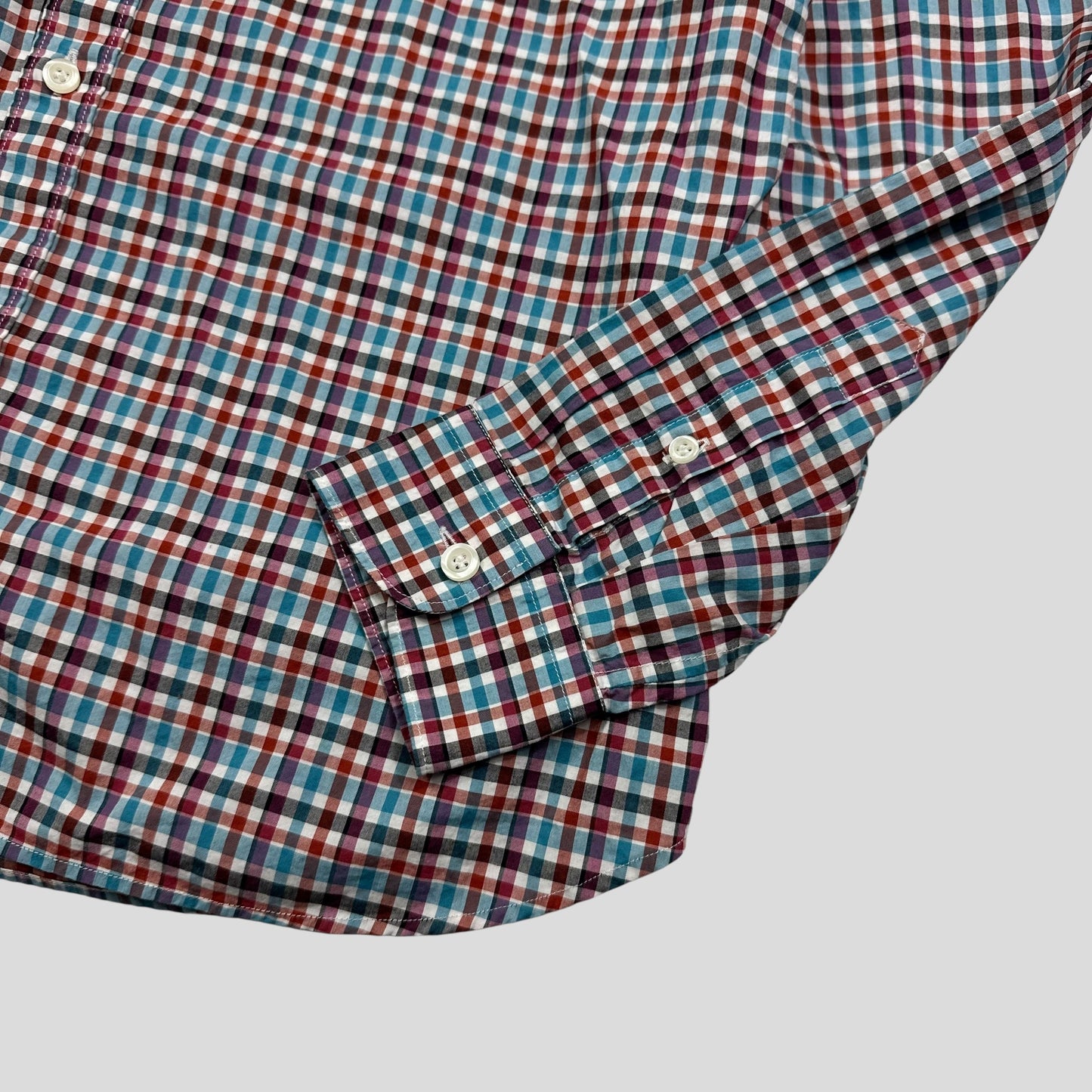 Prada 2018 Neo-plaid Micro Check Longsleeve Shirt - M | Default Title, Neon Multicolour Check