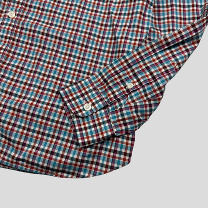Prada 2018 Neo-plaid Micro Check Longsleeve Shirt - M | Default Title, Neon Multicolour Check