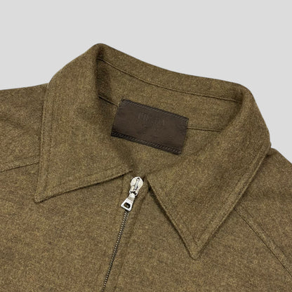 Prada Milano FW98 Heather Green Wool Zip-up Work Jacket - M | Default Title, Green