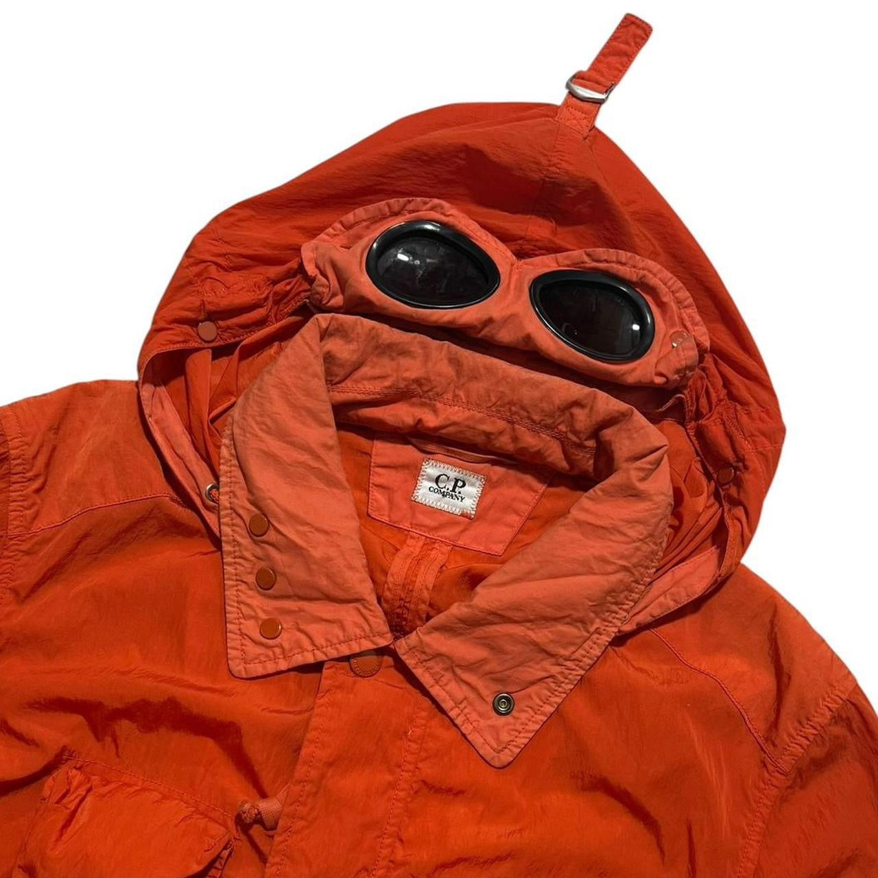 CP Company Mulitpocket Nylon Goggle Jacket | Large, Orange