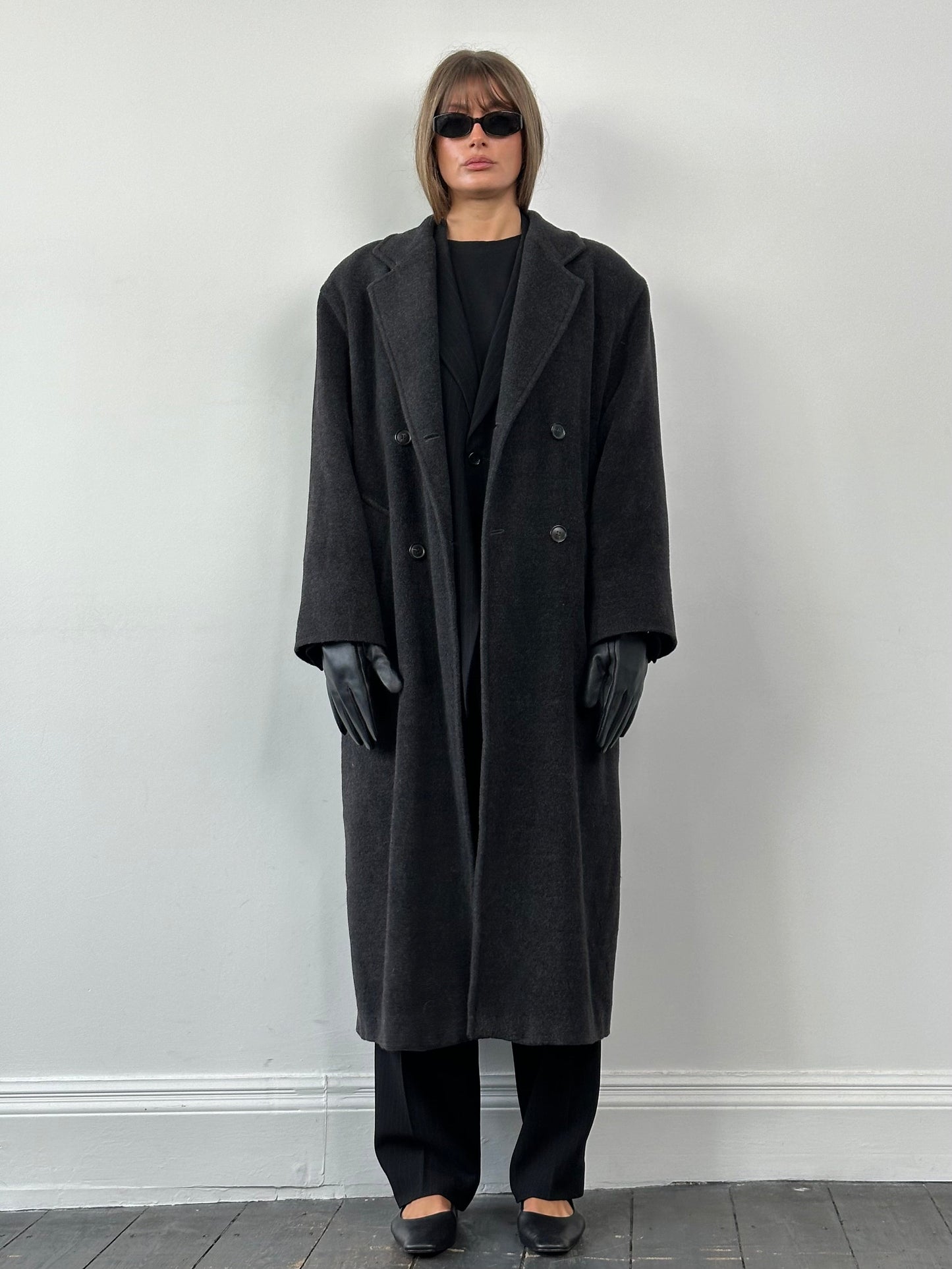 Marella Wool Cashmere Double Breasted Floor Length Coat - XL