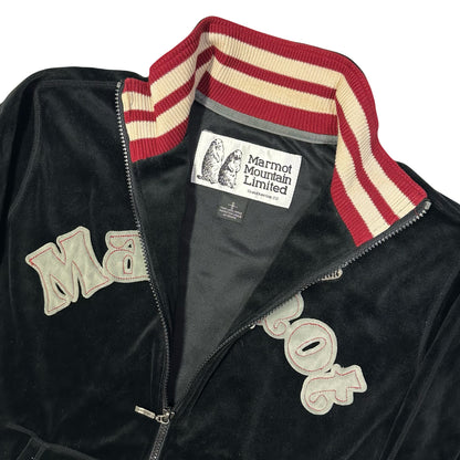 Marmot Velour Zip Up Sweatshirt In Black ( S )