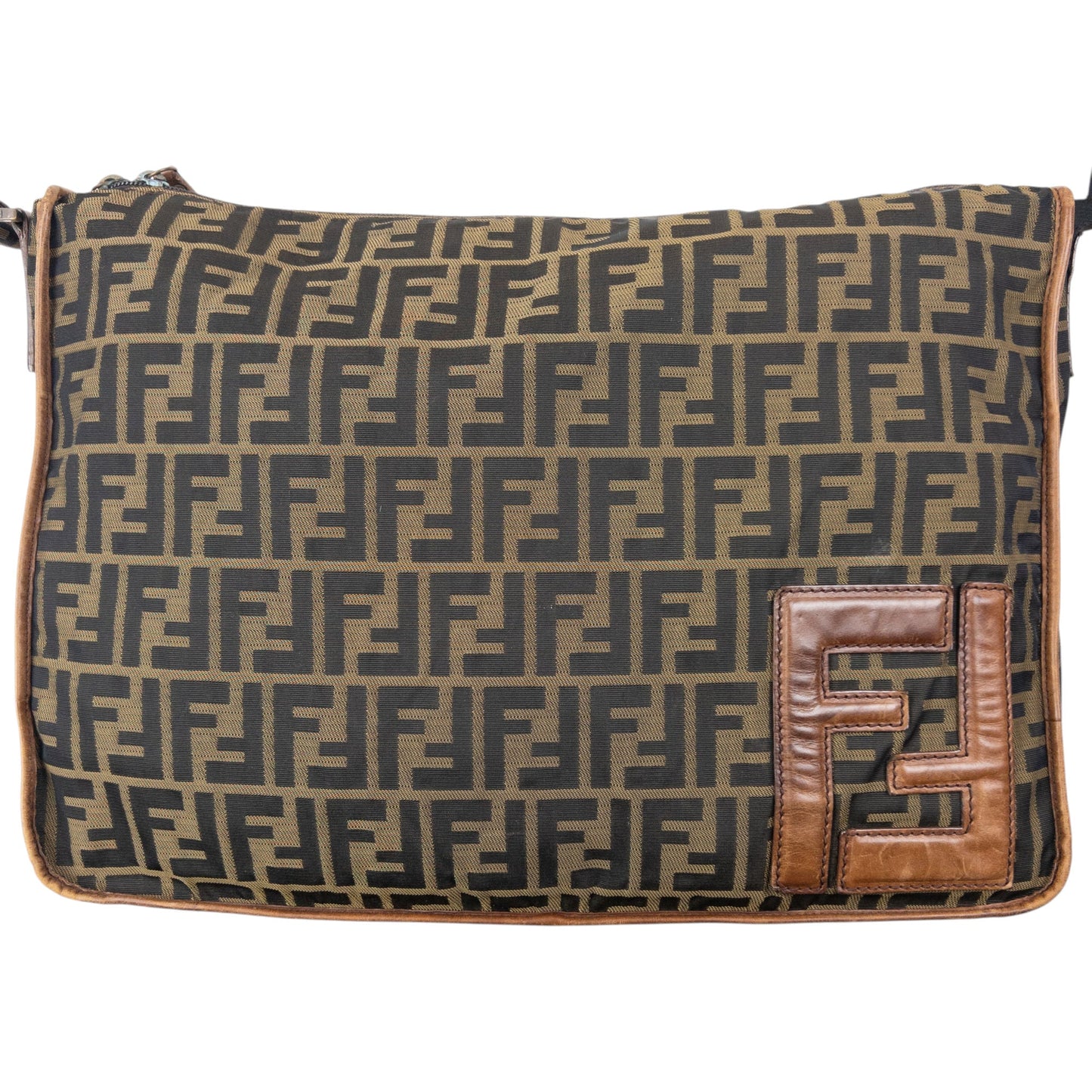 Vintage 2000s Fendi Monogram Crossbody Bag | O/S, Brown