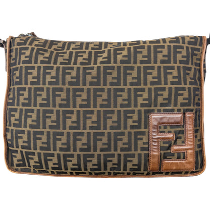 Vintage 2000s Fendi Monogram Crossbody Bag | O/S, Brown