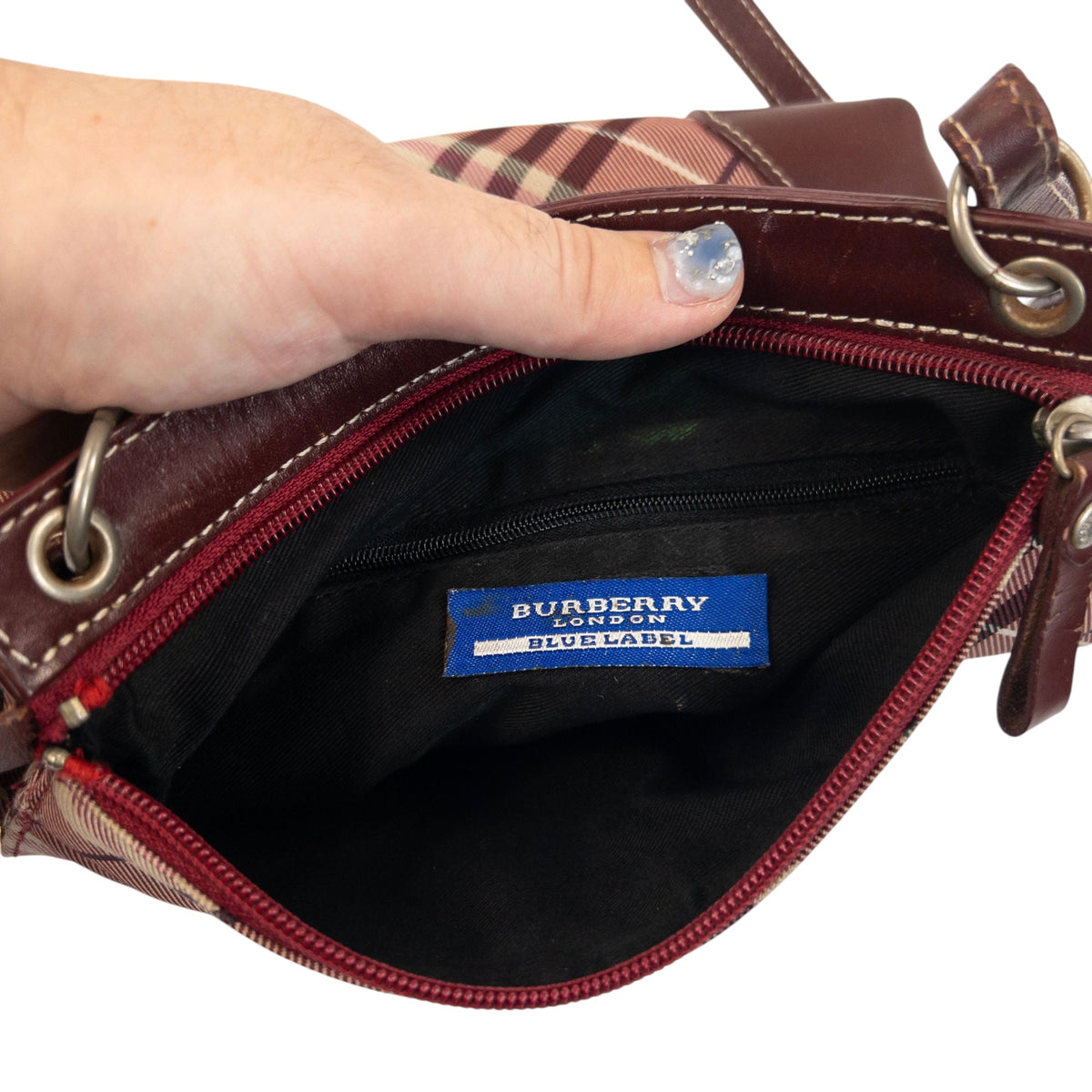 Vintage 2000s Burberry Blue Label Nova Check Crossbody Bag | O/S, Multicoloured